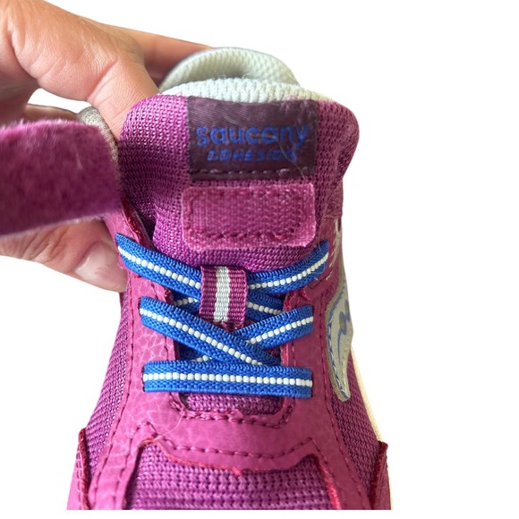 Saucony Kids Cohesion Purple Blue Athletic Sneakers SK167900 Size 12M - Picture 6 of 7